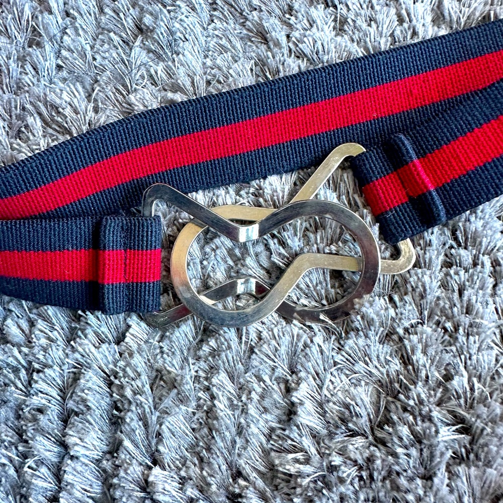 Waist belt bleu and red